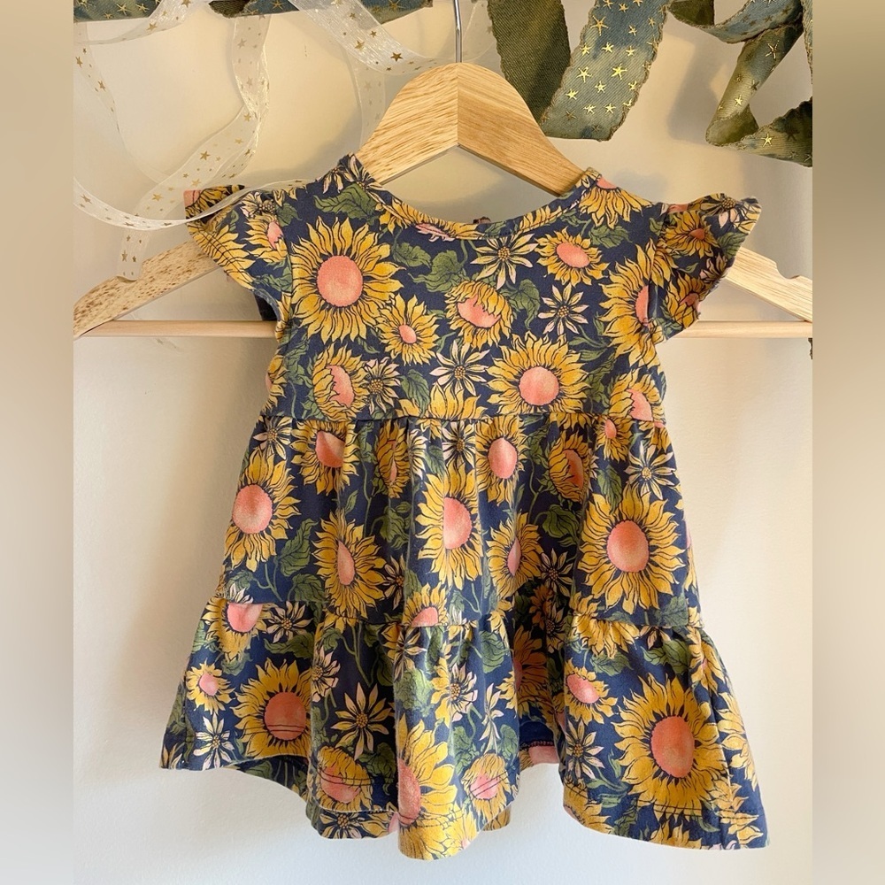 Tommy Bahama Kids Sunflower Dress - Navy and Yellow